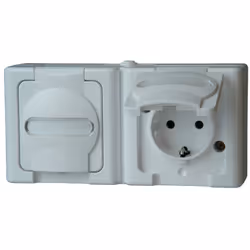 Kopp 131202003, CEE 7/3, 2 module(s), CEE 7/4, Blanc, 250 V, 16 A