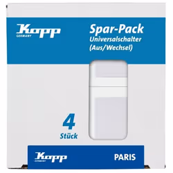 Kopp 652602012, Boutons, Blanc, 4 pièce(s), 250 V, 10 A