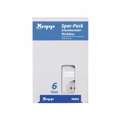 Kopp 920702011 Paris Profi-Pack: 6 Schutzkontakt-Steckdosen mit erhöhtem Ber...