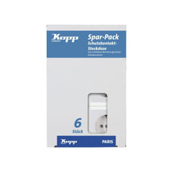 Kopp - 920702011 Paris Profi-Pack: 6 Schutzkontakt-Steckdosen mit erhöhtem Ber...