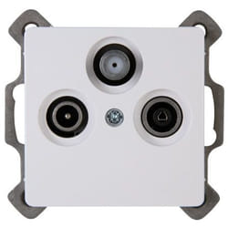 Kopp 921402082 prise de courant SAT + TV + Radio Blanc