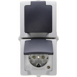 Kopp - Prise 2P+T avec clapet 136956008 Nautic gris S559651