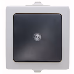 Kopp 566356003, Boutons, Noir, Gris, Thermoplastique, IP44, 250 V, 10 A