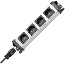 Multiprise sans interrupteur 4 prises Kopp POWERversal 4fach WIELAND 226320016 argent noir