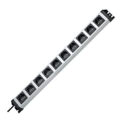 Kopp POWERversal multiprise 1,4 m 10 sortie(s) CA Intérieure Noir, Argent