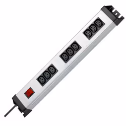 Kopp POWERversal, Intérieure, Coupleur C13, Noir, Rouge, Argent, 9 sortie(s) CA, 10 A, 250 V