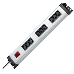 Kopp POWERversal multiprise 9 sortie(s) CA Intérieure Noir, Rouge, Argent