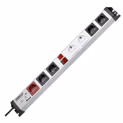 Kopp POWERversal, Intérieure, Type F, IP20, Noir, Gris, Rouge, Blanc, 7 sortie(s) CA, 3600 W