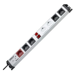 Kopp POWERversal multiprise 7 sortie(s) CA Intérieure Noir, Gris, Rouge, Blanc