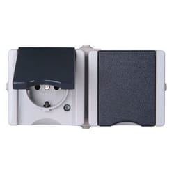 Kopp 950655000 prise de courant Type F Noir, Blanc