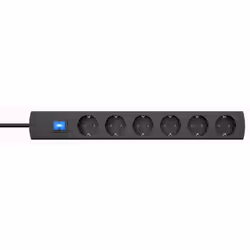 Kopp 232805008, 1,4 m, Intérieure, IP20, Anthracite, Thermoplastique, 6 sortie(s) CA