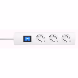 Kopp 233802006, Intérieure, IP20, Blanc, Thermoplastique, 3 sortie(s) CA, 16 A