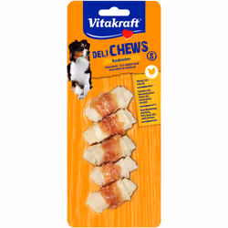 Vitakraft Os à mâcher noués + Poulet taille S, Friandise, Chien, Poulet, 70 g