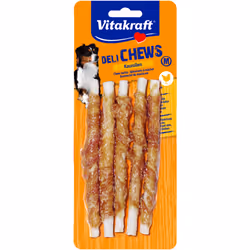 Vitakraft Bâtonnets à mâcher + poulet taille M, Friandise, Chien, Poulet, 90 g