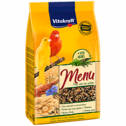Vitakraft Menu Vital Canaris en Sachet Fraîcheur, Graines, 900 g, Canari, Europe, 75 mm, 125 mm