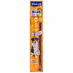 Un Vitakraft Beef Stick® fait battre le cœur de chaque chien plus vite ! L'original parmi les bâtonnets de viande convainc pe ...