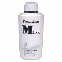Bettina Barty Musk, Lotion, Unisexe, Hydratant, Nourrissant, Lissage, 500 ml, Bouteille, AQUA, ETHYLHEXYL STEARATE, GLYCERYL ...
