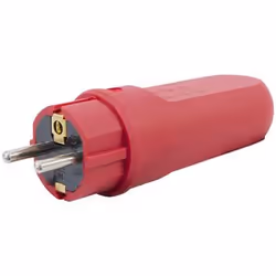 REV 0512099555, Type F, Rouge, Caoutchouc, IP44, 250 V, 16 A