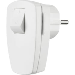 Rev 0512100777 Fiche coudée à contact de protection plastique avec interrupteur 250 v blanc IP20