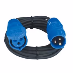 REV 577710555, 5 m, Intérieur &amp; extérieur, IP44, Anti-éclaboussures, 1,5 mm², Noir, Bleu