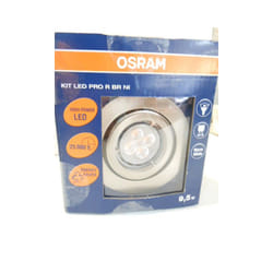 Ledvance - kit spot led 10W orientable ø 91mm nickel brossé lampe GU10 blanc chaud 230V pro r osram 982087