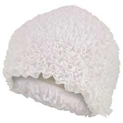 Fashy Bonnet de Bain - Volants pour Femme - Blanc