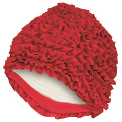 Fashy Bonnet de Bain - Volants pour Femme - Rouge