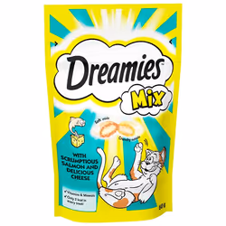 Dreamies 4008429055287, Biscuit, Chat, Adulte, Fromage, Saumon, 60 g