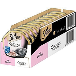 Nourriture pour chat - SHEBA - Classics - 22 Bols (2x 11 x 85 g) - Pâtée - Adulte