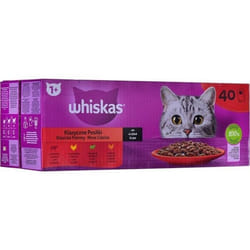 Whiskas Aliments pour chat Classic Meals Poulet Veau Agneau Oiseaux 40 x 85 g