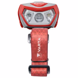 Varta Outdoor Sports H20 Pro, Lampe frontale, Gris, Rouge, Acrylonitrile-Butadiène-Styrène (ABS), Polycarbonate (PC), Boutons ...