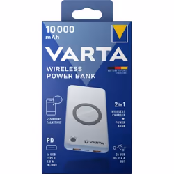 Varta 57913 Lithium Polymère (LiPo) 10000 mAh Recharge sans fil Blanc - Vue supplémentaire 2