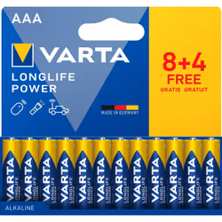 Varta 04903 121 772, Batterie à usage unique, AAA, Alcaline, 1,5 V, 12 pièce(s), 44,5 mm