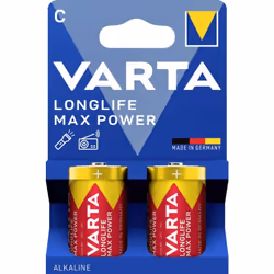Blister de 2 piles LONGLIFE Max Power LR14 C 1,5V - VARTA - 4714110402