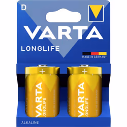 Varta 04120, LR20, Alcaline, 1,5 V, 2 pièce(s), Blanc, Jaune, 61,5 mm