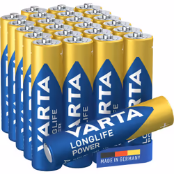 Description générale La pile alcaline Varta Longlife Power AAA (LR03) est conçue pour offrir une puissance élevée et constant ...