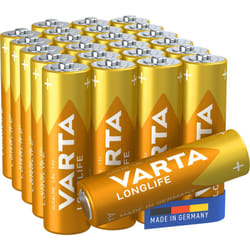 Piles Alcalines aa Longlife Lot De 24 cube - Varta