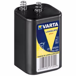 Varta 4R25X 8500mAh (431) 6V, Batterie à usage unique, Chlorure de zinc, 6 V, 1 pièce(s), 8500 mAh, Noir