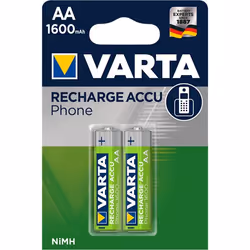 Varta -T399B, Batterie rechargeable, AA, Hybrides nickel-métal (NiMH), 1,2 V, 2 pièce(s), 1600 mAh