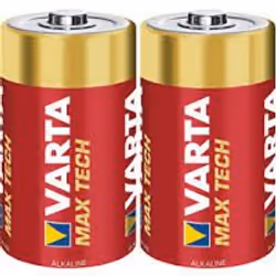 Varta MAX TECH 2x Alkaline D, Batterie à usage unique, D, Alcaline, 1,5 V, 2 pièce(s), Or, Rouge