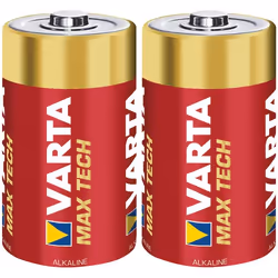 Varta MAX TECH 2x Alkaline C, Batterie à usage unique, C, Alcaline, 1,5 V, 2 pièce(s), Or, Rouge
