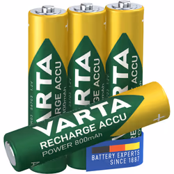 Varta -56703B, Batterie rechargeable, AAA, Hybrides nickel-métal (NiMH), 1,2 V, 4 pièce(s), 800 mAh