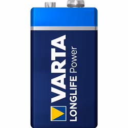 Varta 4922121412, Batterie à usage unique, Dioxyde de zinc et de manganèse (Zn/MnO2), 9 V, 2 pièce(s), Multicolore, 48,5 mm
