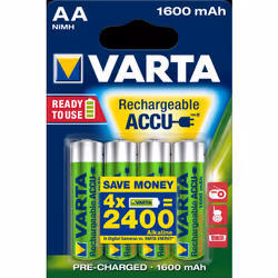 Varta 1, Batterie rechargeable, Hybrides nickel-métal (NiMH), 1,2 V, 4 pièce(s), 1600 mAh, Bleu, Vert