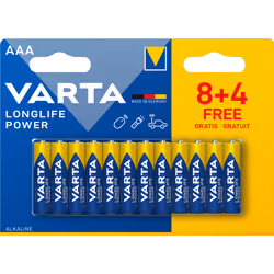 Varta 04903, Batterie à usage unique, AAA, Alcaline, 1,5 V, 12 pièce(s), Bleu, Or