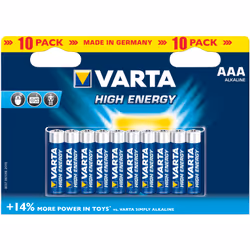 Varta HIGH ENERGY AAA, Batterie à usage unique, AAA, Alcaline, 1,5 V, 10 pièce(s), 11,4 g