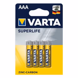 Varta Superlife AAA, Batterie à usage unique, AAA, Alcaline, 1,5 V, 4 pièce(s), Multicolore