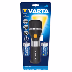 Varta LED Day Light 2D, Lampe torche, Noir, Argent, Plastique, Caoutchouc, 7 lampe(s), 0,5 W, 58 lm