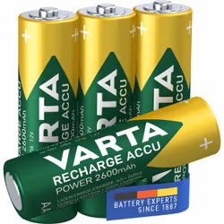Varta 05716, Batterie rechargeable, AA, Hybrides nickel-métal (NiMH), 1,2 V, 4 pièce(s), 2600 mAh