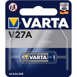 Varta V27A, Batterie à usage unique, LR27A, Alcaline, 12 V, 1 pièce(s), 19 mAh